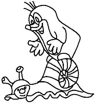 Kret Kolorowanka - Przygody w świecie zwierząt do druku kolorowanka do druku